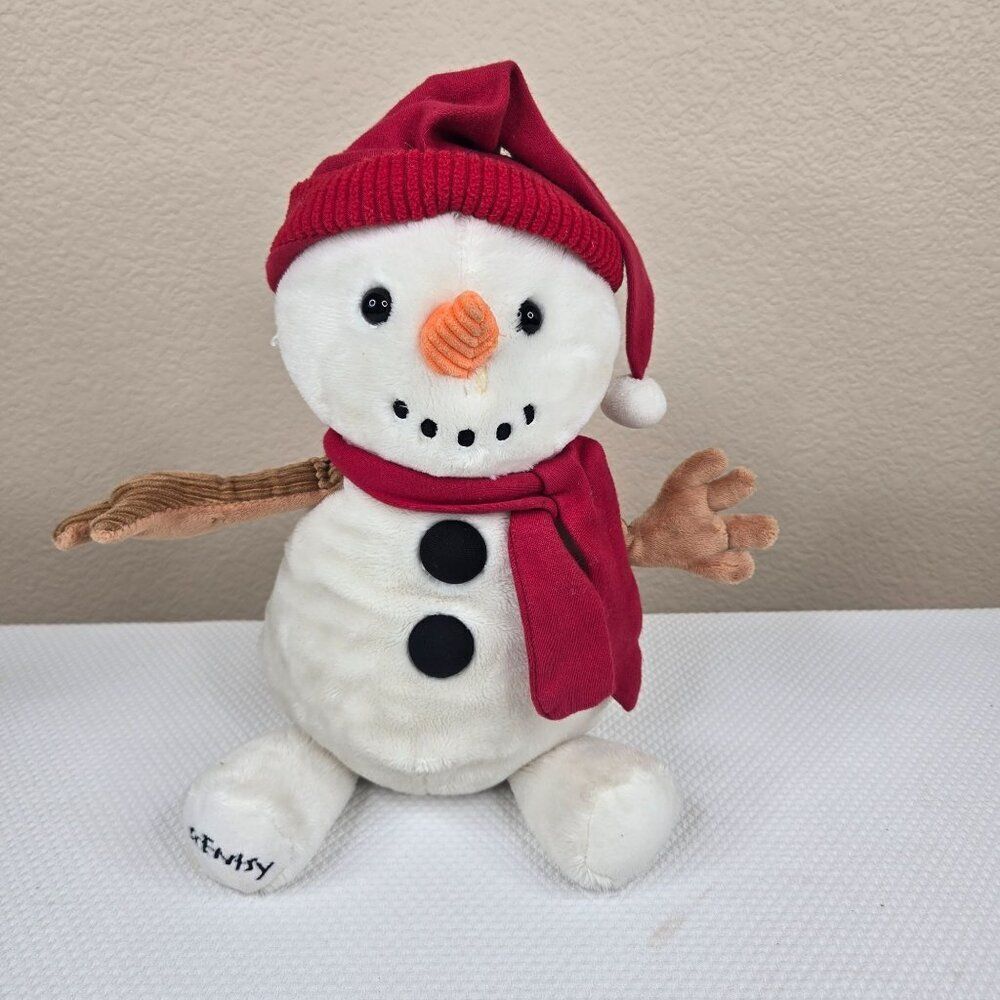 Scentsy Buddy Snowman Plush Red Hat Scarf Plush